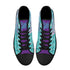 Axikronz 8T7 High Top Canvas feat Turquoise Mix Script | Hip - Hop Streetwear Shoes - Stykonz Graffiti Streetwear